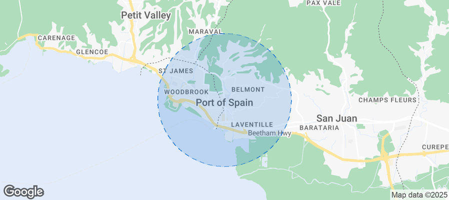 Port of Spain Airbnb map